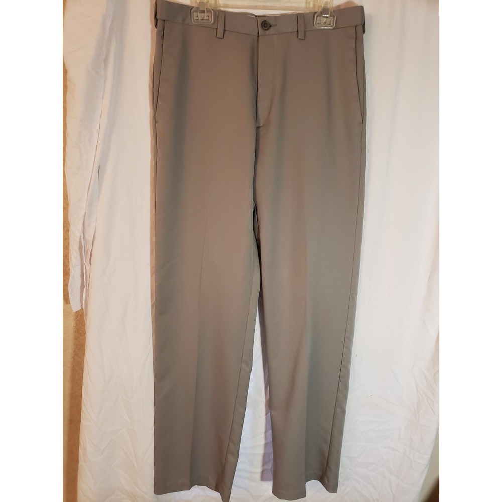 Mens Haggar Gray Dress Pants Size 34x34